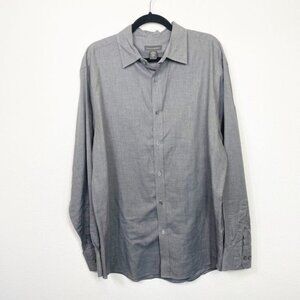 Banana Republic Soft Gray Button-Down Shirt Cotton Long Sleeve Classic Size XL